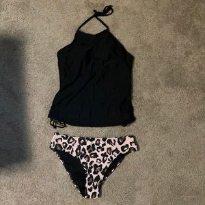 BeachSissi NWT Leopard Black Tankini XL